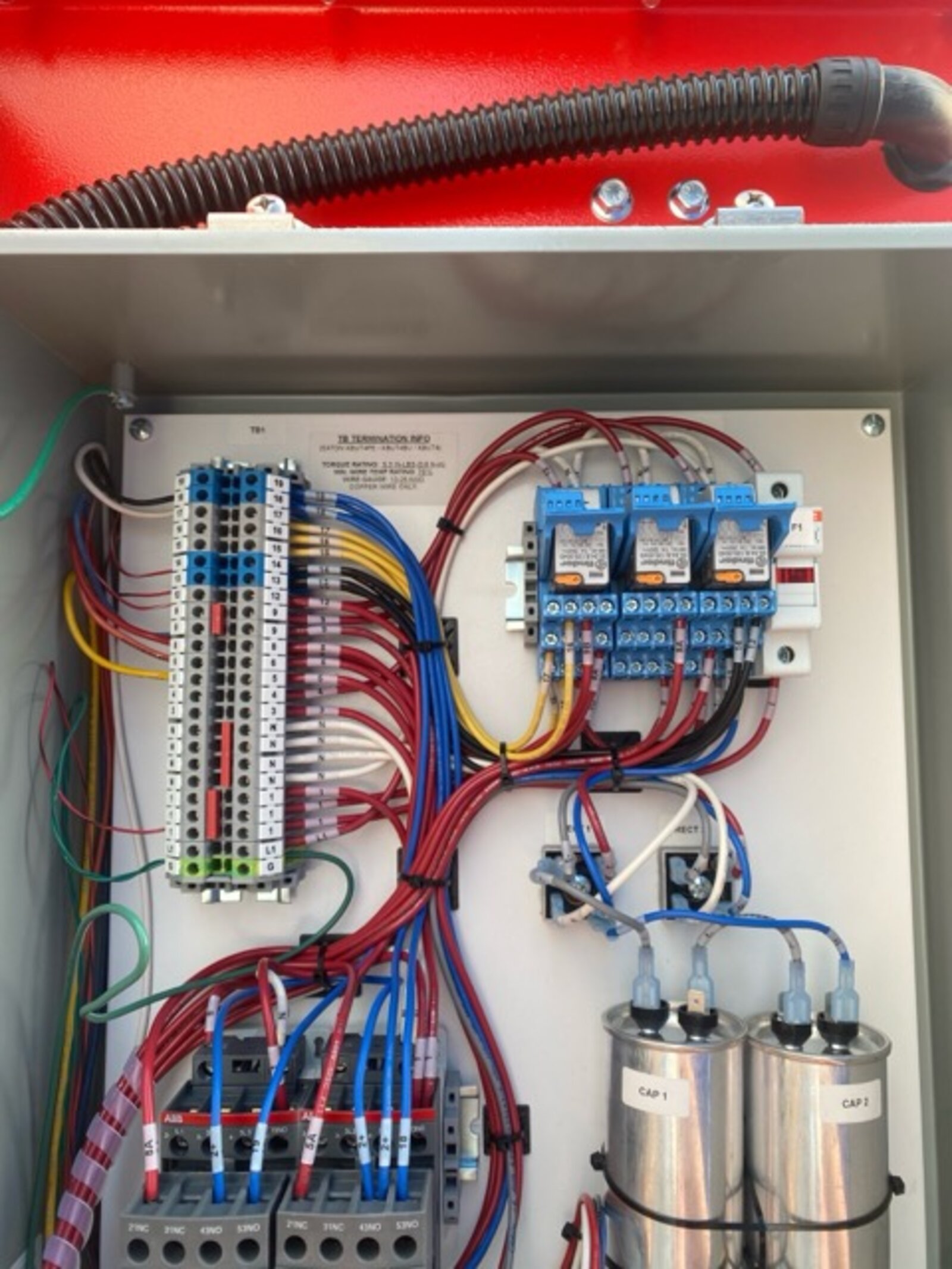 Detailed control wiring work